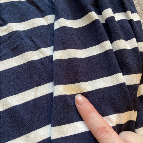 Striped Jersey Knit Cardigan One Button J. Jill Wearever Collection Nautical L - Picture 6 of 6